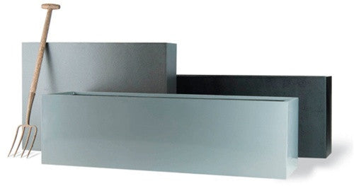 Geo Trough Planter in Aluminum Finish design by Capital Garden Products