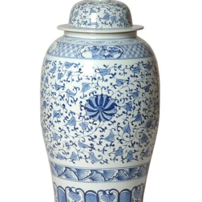 Ginger Jar in Blue and White design by Emissary