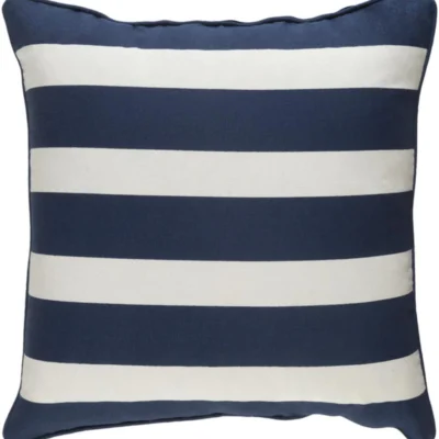 Glyph 18 x 18 Cotton Cushion in Navy and Ivory Shade