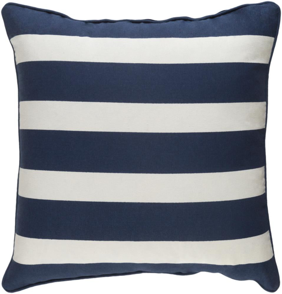 Glyph 18 x 18 Cotton Cushion in Navy and Ivory Shade