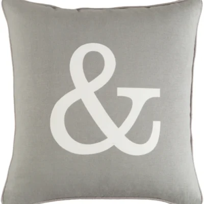 Glyph Woven Pillow in Light Gray and Ivory by Artistic Weavers