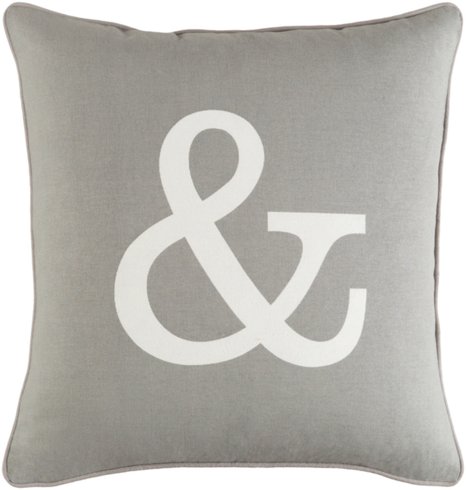 Glyph Woven Pillow in Light Gray and Ivory by Artistic Weavers