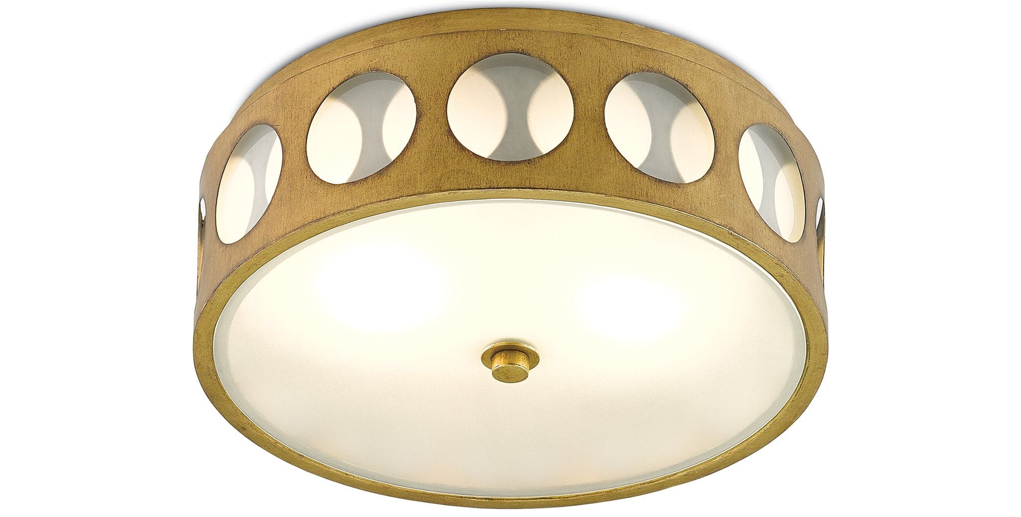 Go Go Flush Mount in Brass design by Currey and Company