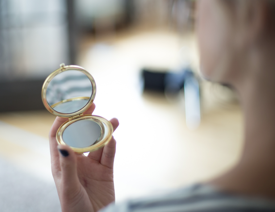 Gold Compact Mirror design by Odeme