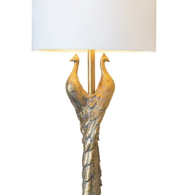 Golden Peacock Table Lamp design by Couture Lamps