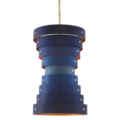 Graduation Chandelier in Blue design by Currey and Company