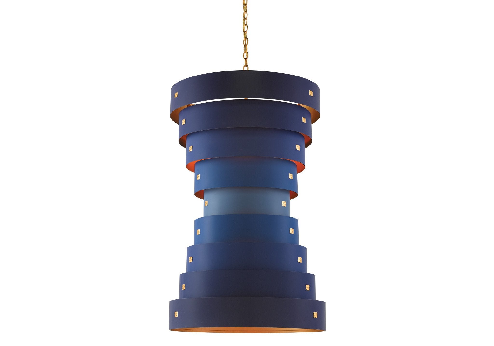 Graduation Chandelier in Blue design by Currey and Company