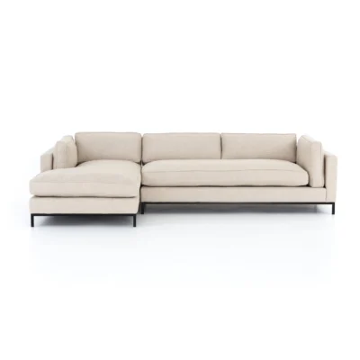 Grammercy 2 Piece Chaise Sectional in Oak Sand