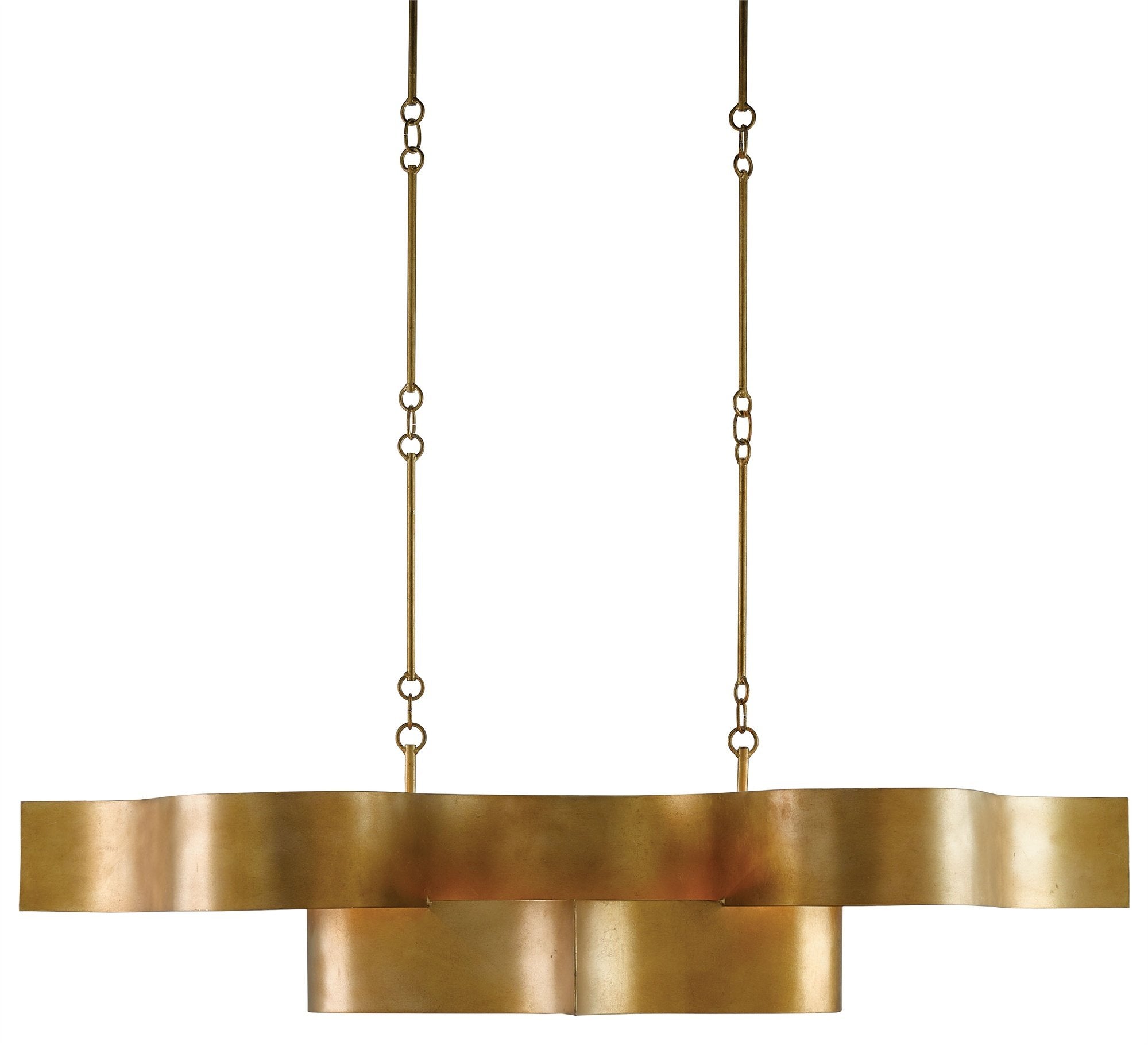 Grand Lotus Oval Chandelier in Various Finishes design by Currey and Company