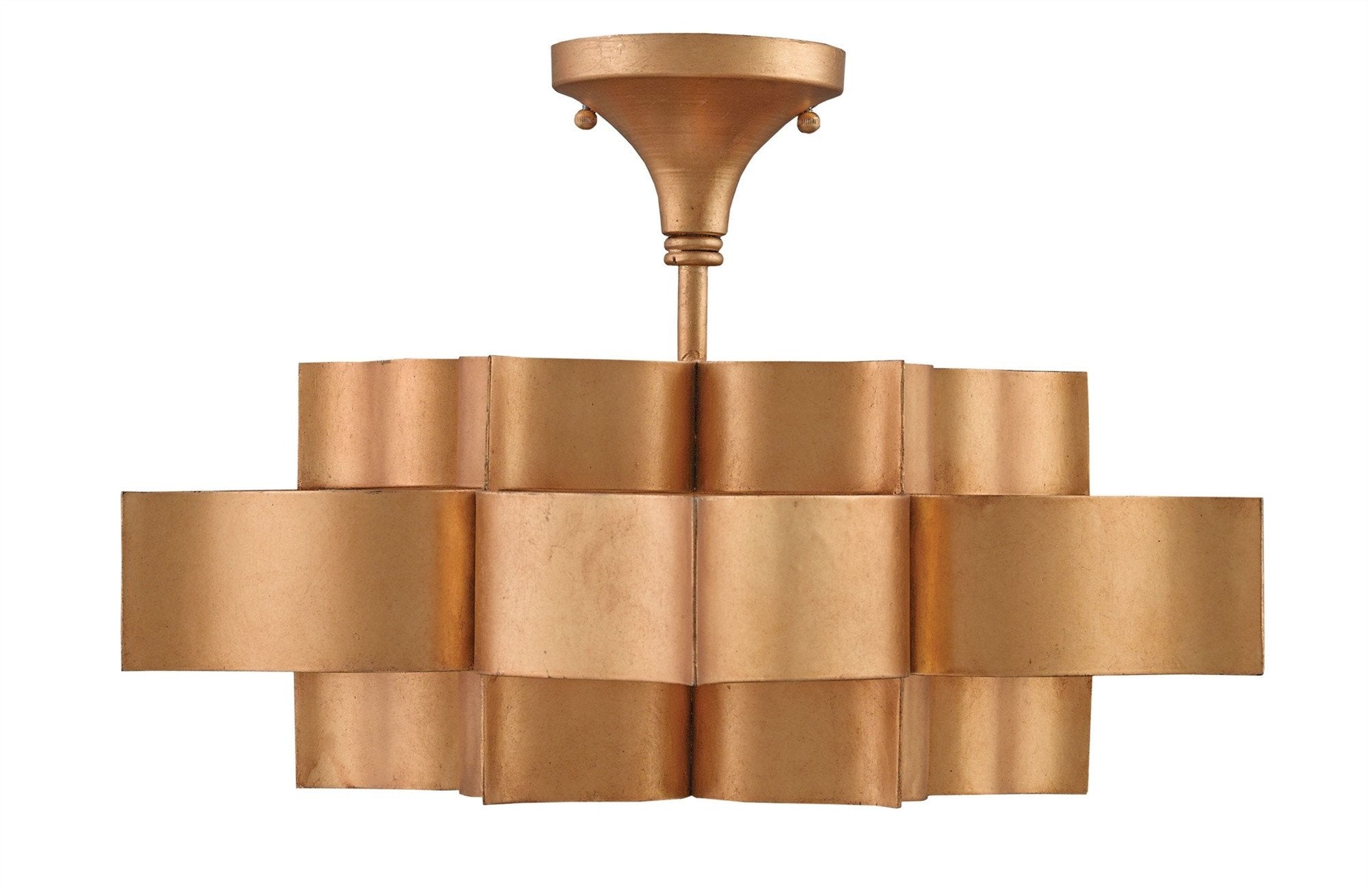 Grand Lotus Pendant and Semi Flush Mount in Various Finishes design by Currey and Company