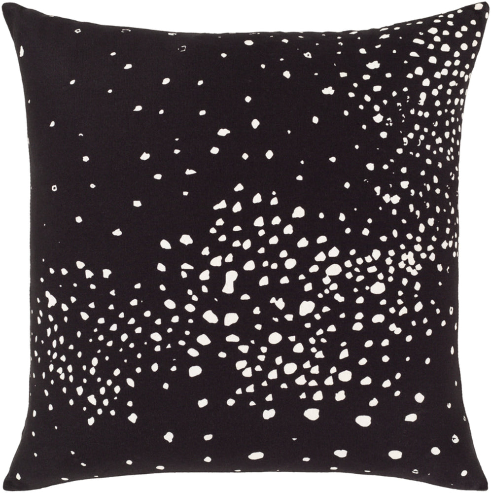 Graphic Punch Woven Pillow in Black and White