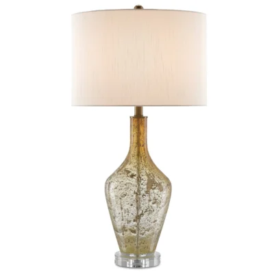 Habib Table Lamp in Champagne Speckled Glass design by Currey and Company