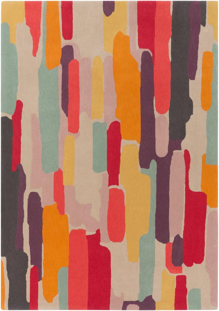 Harlequin rug in Burnt and Bright