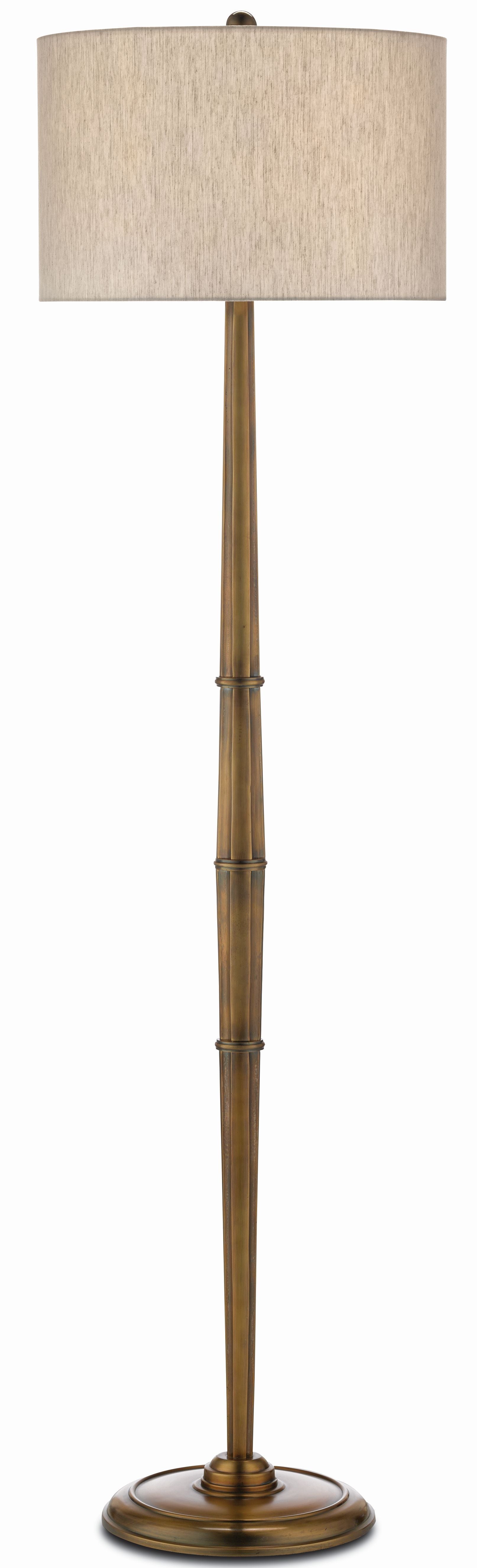 Harrelson Brass Floor Lamp design by Currey and Company