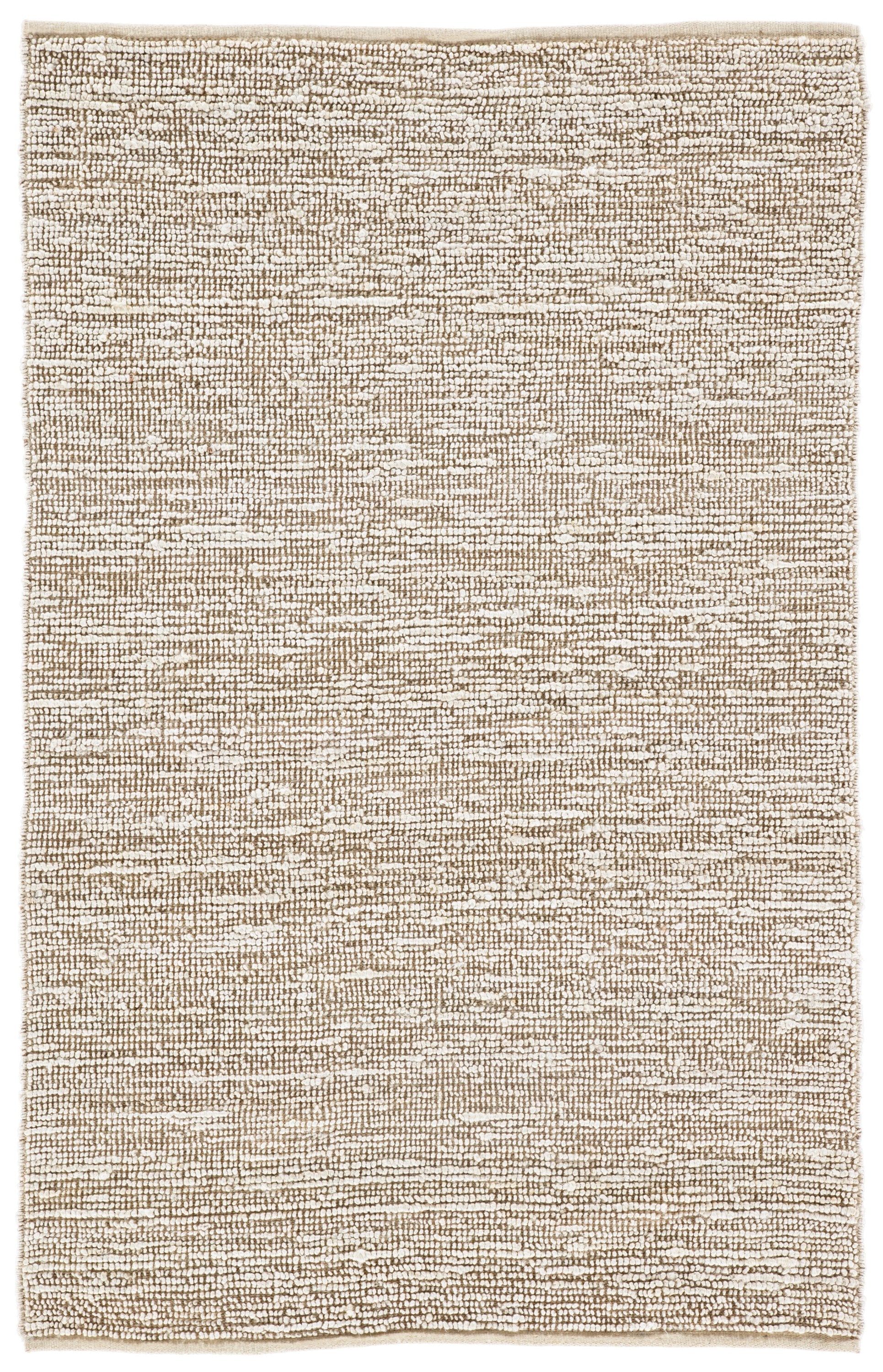 Havana Natural Solid Beige and White Area Rug