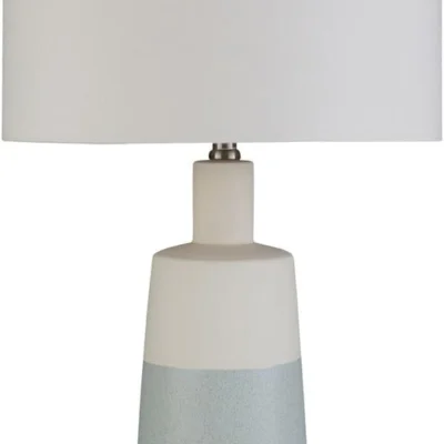 Healey Table Lamp in Ice Blue and Light Gray