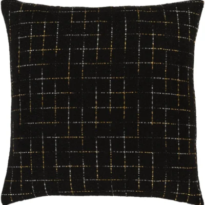 Heidi Woven Pillow in Black