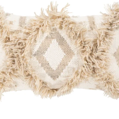 Helena Hand Woven Pillow in Ivory