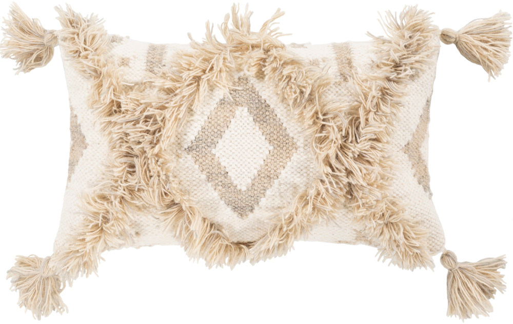 Helena Hand Woven Pillow in Ivory