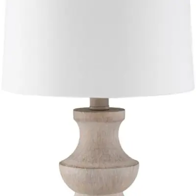 Heller Table Lamp in Camel and White