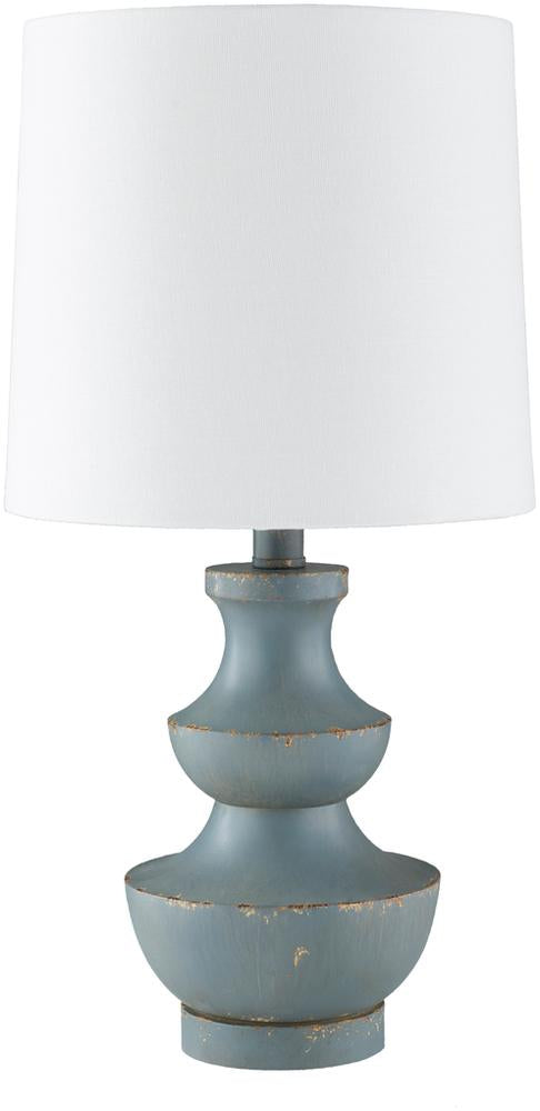 Heller Table Lamp in Sky Blue and White