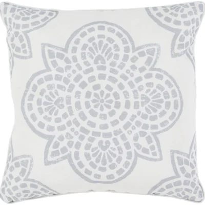 Hemma 16 Outdoor Pillow in Light Grey and Ivory