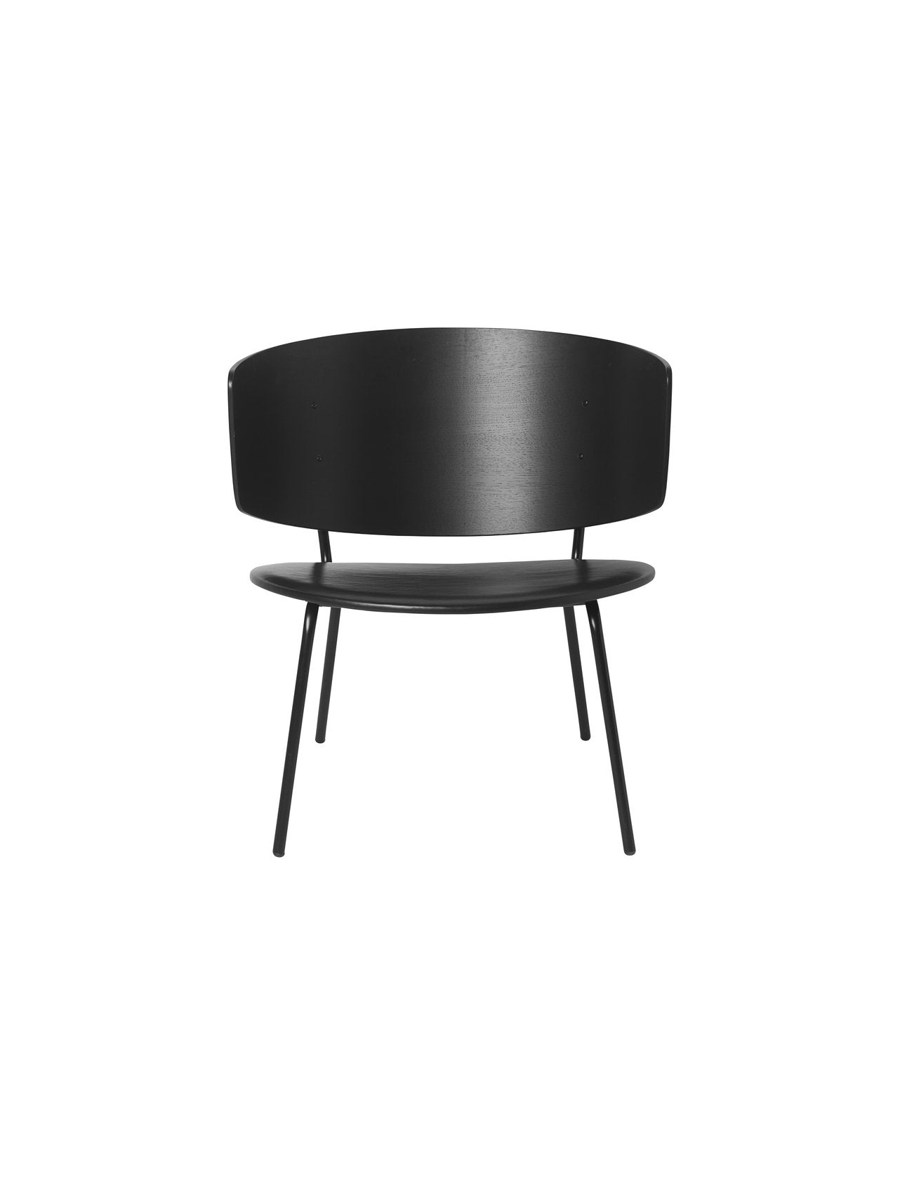 Herman Lounge Chair in Black and Black Leather design by Ferm Living