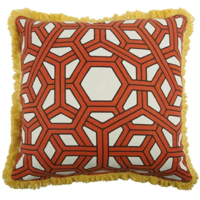 Hexagon 22 Linen Cotton Pillow in Alcazar design by Thomas Paul