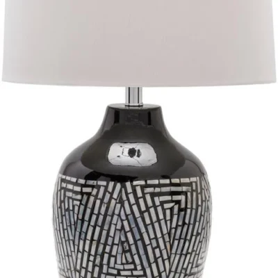 Hillrose Table Lamp in Black and Ivory