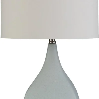 Hinton Table Lamp in Ice Blue and Light Gray