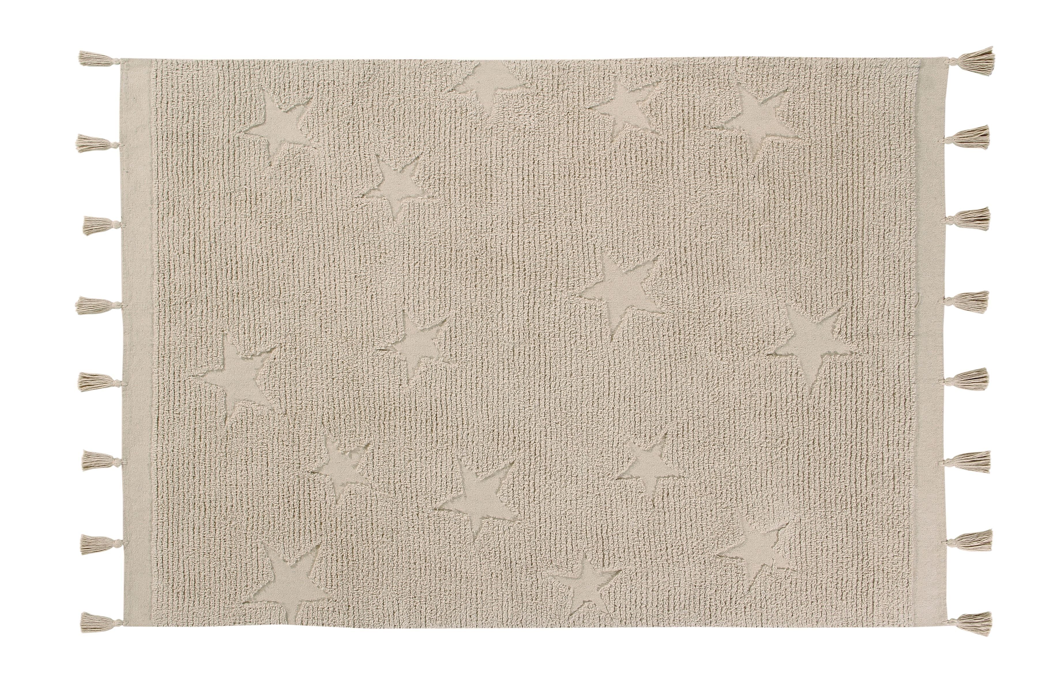 Hippy Stars Rug in Natural design by Lorena Canals