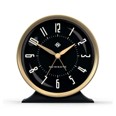 Hotel Alarm Clock Gold with Black Face design by Newgate