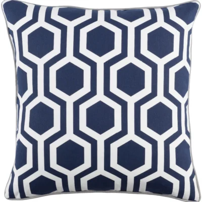 Inga Woven Pillow in Navy by Artistic Weavers