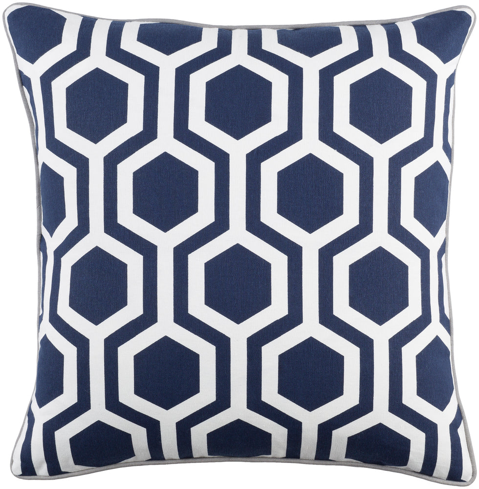 Inga Woven Pillow in Navy by Artistic Weavers