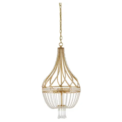 Ingenue Chandelier in Antique Gold Leaf design by Currey and Company