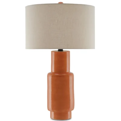 Janeen Table Lamp in Orange design by Currey and Company