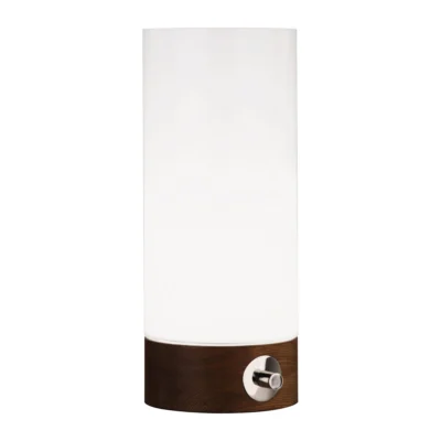 Jonathan Adler Capri Accent Lamp in Walnut Finished Wood Base design by Jonathan Adler