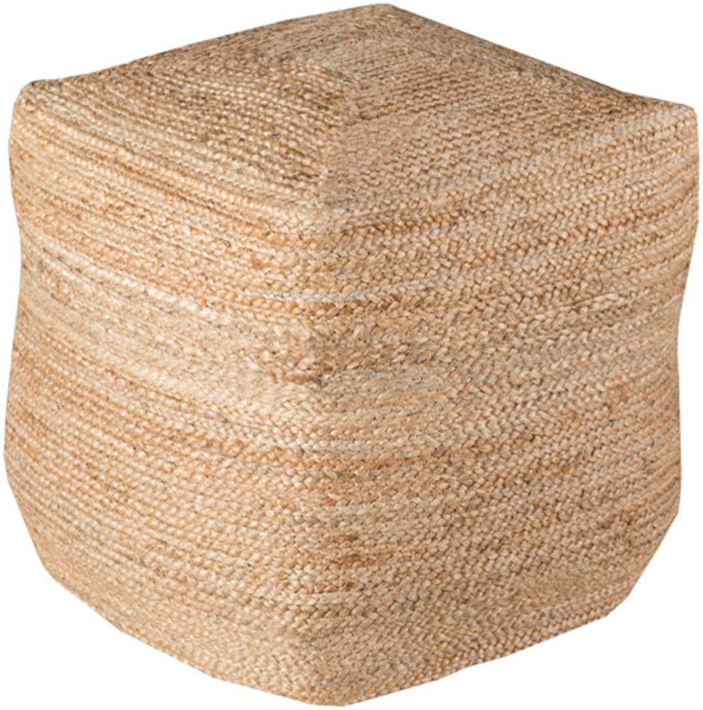 Jute Pouf in Tan