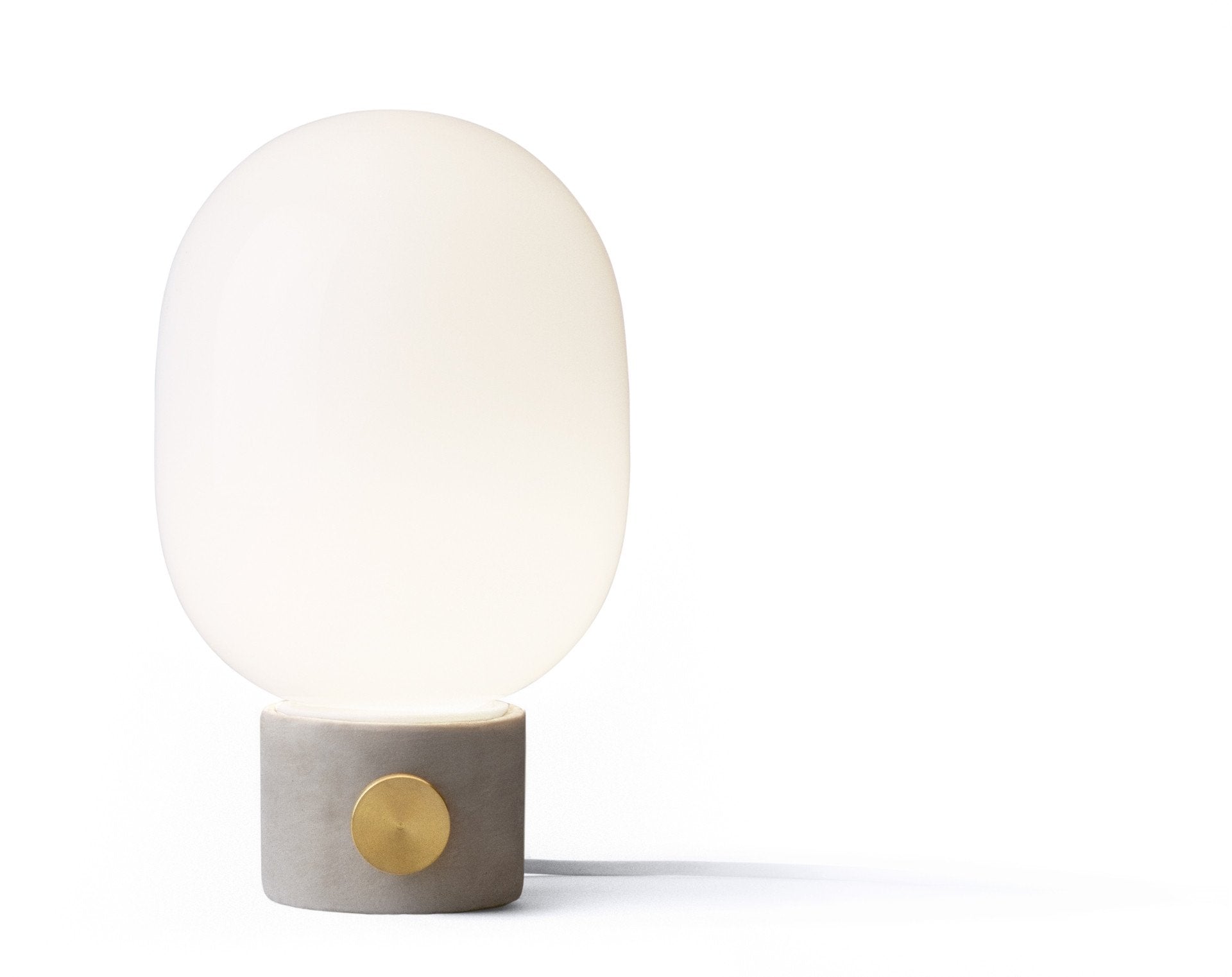 JWDA Concrete Lamp in Light Grey and Brass design by Menu