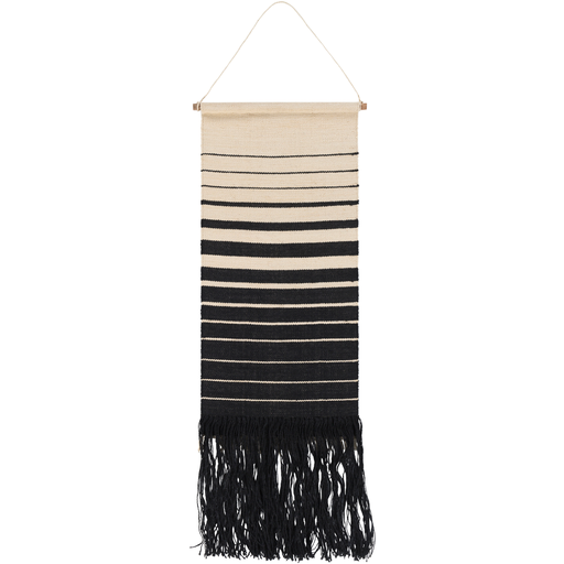 Kamal Woven Wall Hanging in Black and Cream