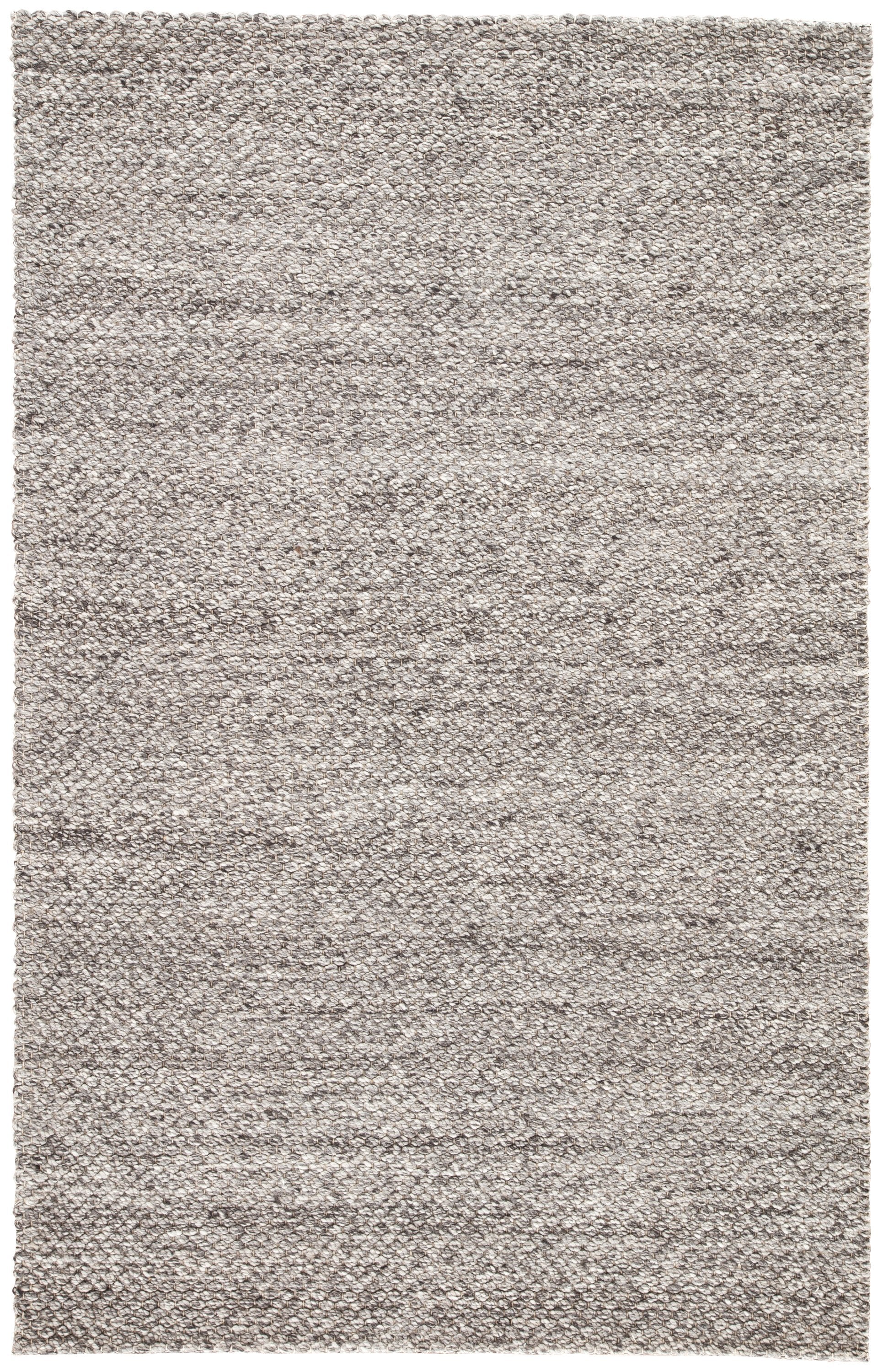 Karlstadt Handmade Solid Gray and Silver Area Rug