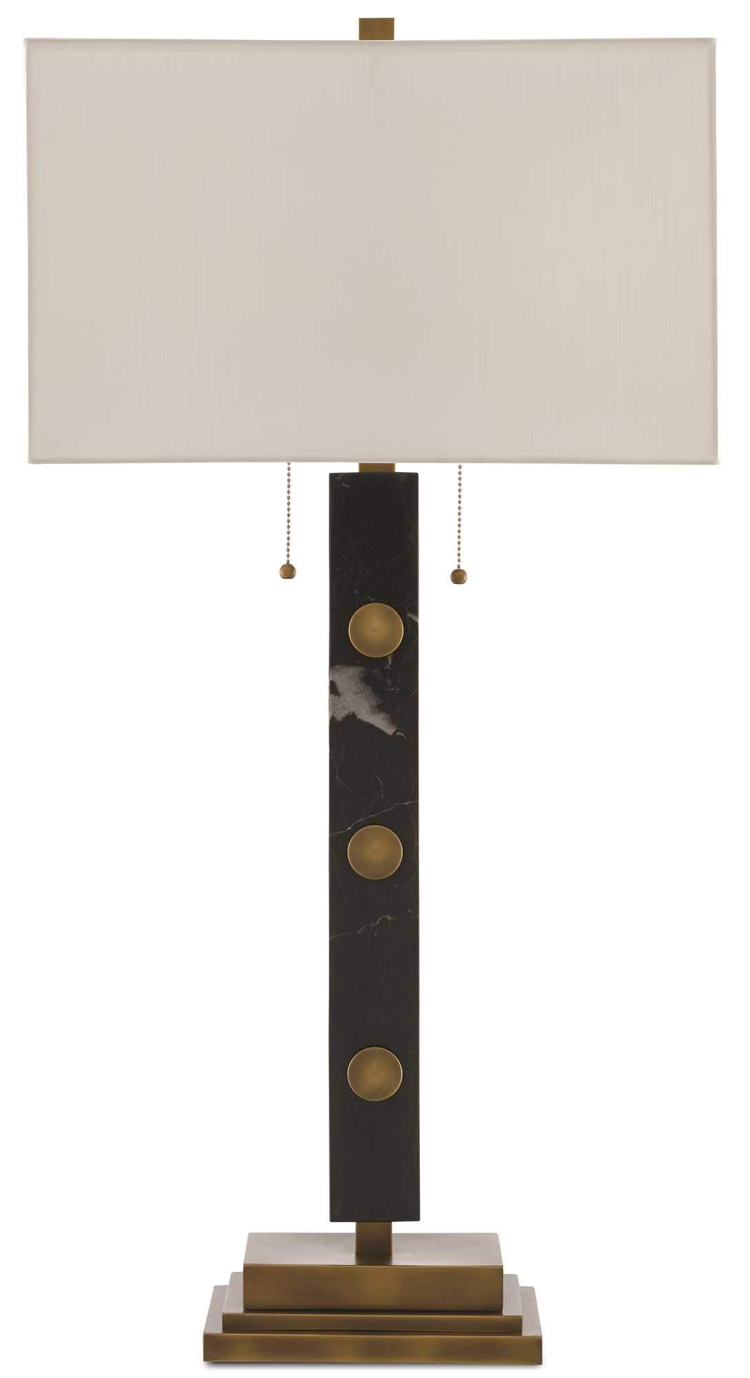 Khalil Table Lamp in Various Finishes design by Currey and Company