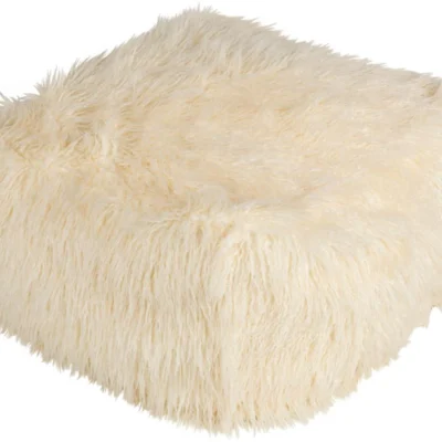 Kharaa Acrylic pouf in White color