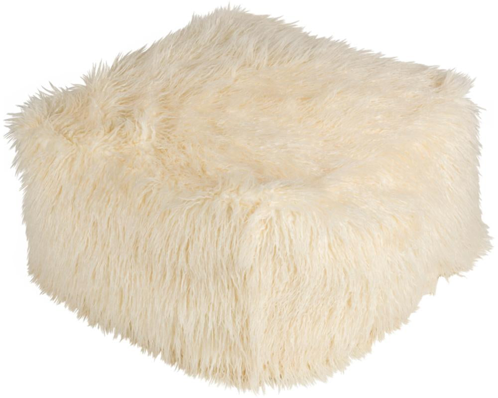 Kharaa Acrylic pouf in White color