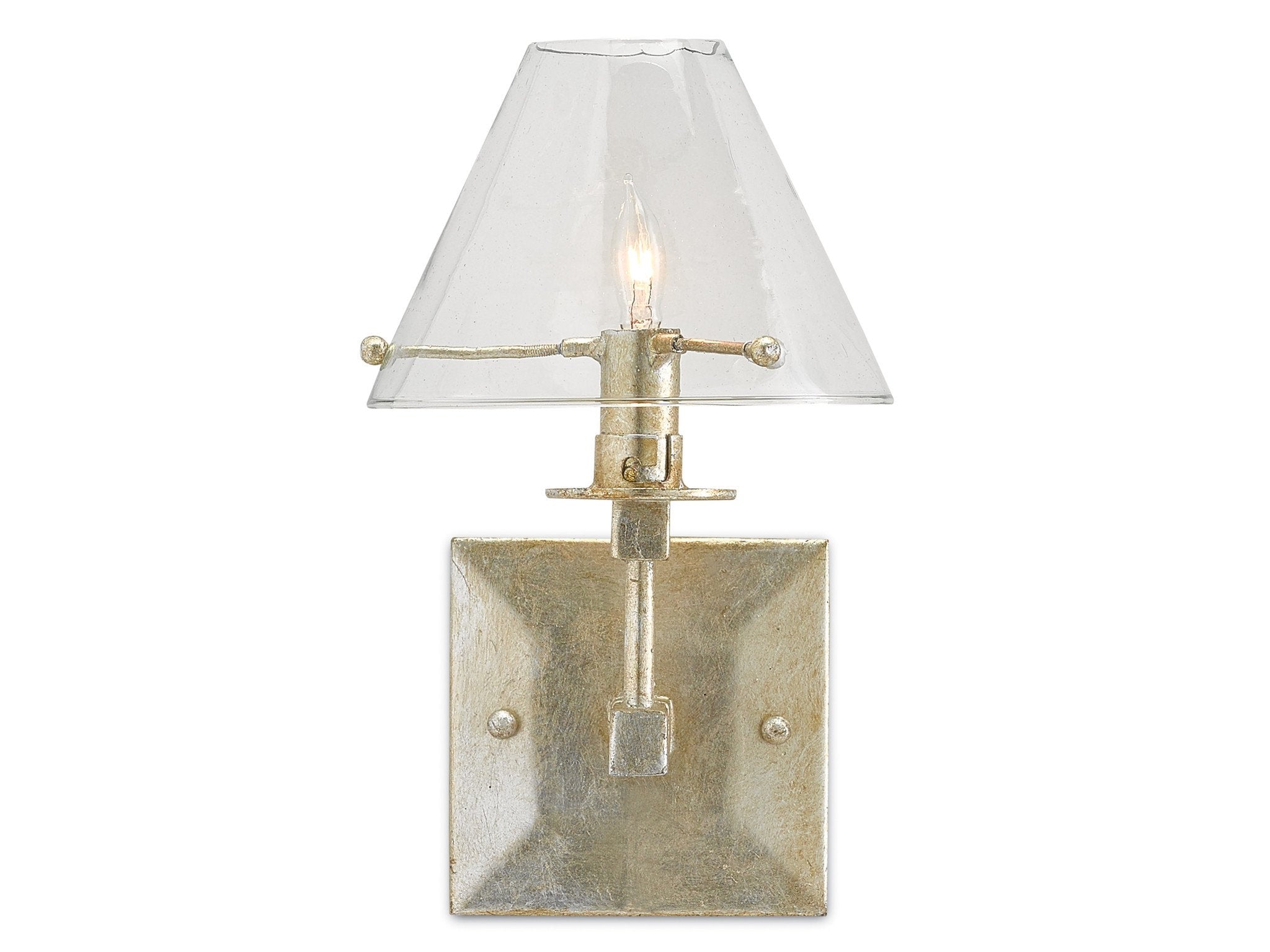 Kiran Wall Sconce in Silver Leaf design by Currey and Company