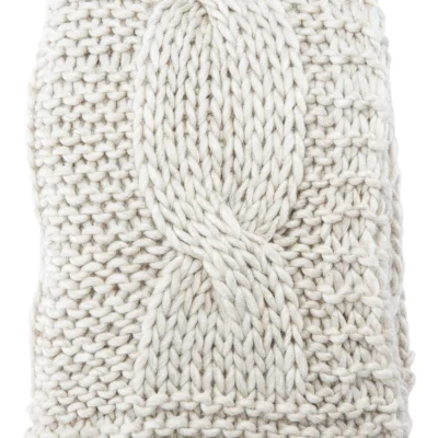 Koen Ivory Knit Throw