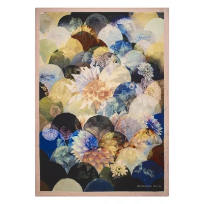 Kyoto Flower Peacock Throw by Designers Guild