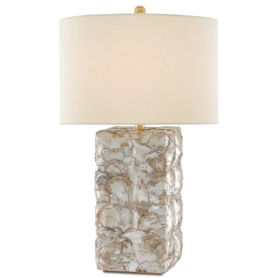 La Peregrina Table Lamp in Natural Capiz design by Currey and Company