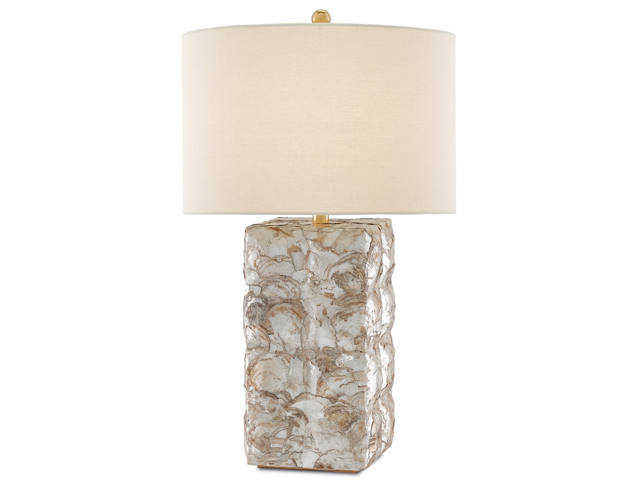 La Peregrina Table Lamp in Natural Capiz design by Currey and Company