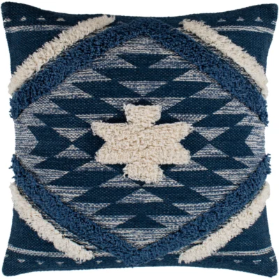 Lachlan Hand Woven Pillow in Denim